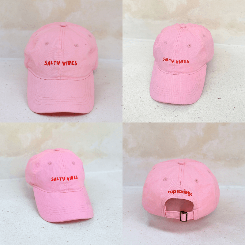 Relaxed 100% cotton mid-profile cap for Australian women in pink