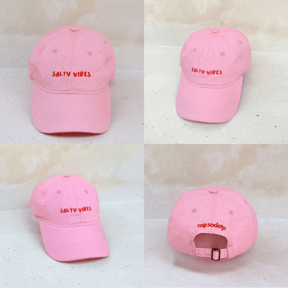 Relaxed 100% cotton mid-profile cap for Australian women in pink