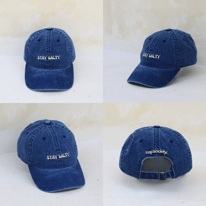 Stay Salty Washed Cotton Mid-profile women's Cap – 100% Cotton Adjustable Cap Australia