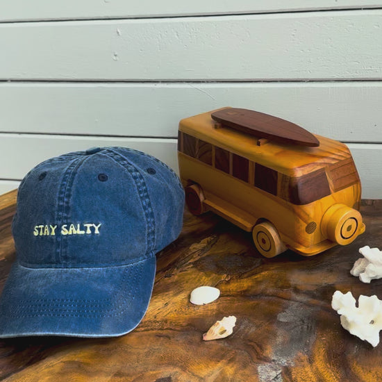 Blue Washed Dad Cap Stay Salty Cap Society Australia