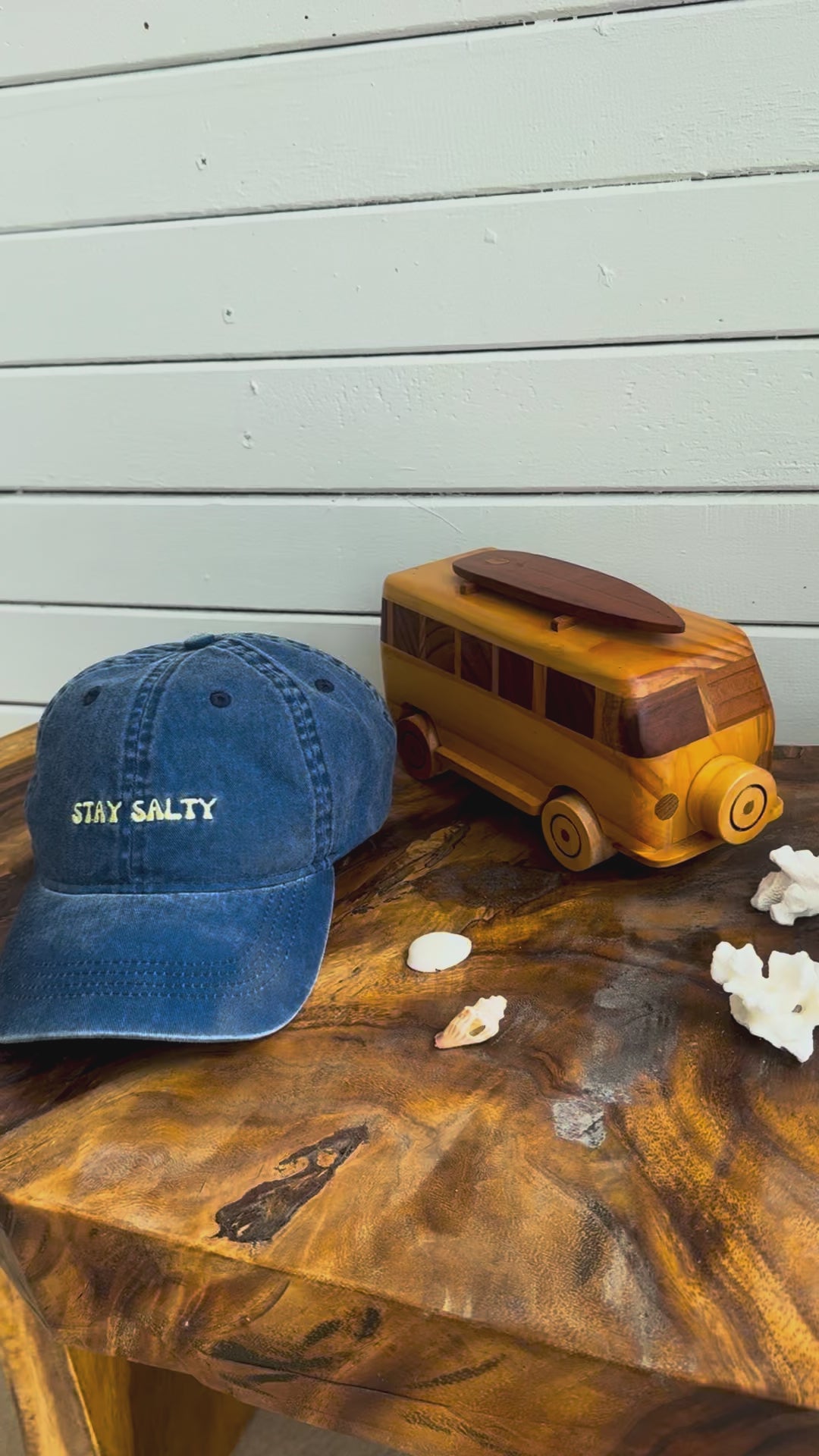 Blue Washed Dad Cap Stay Salty Cap Society Australia